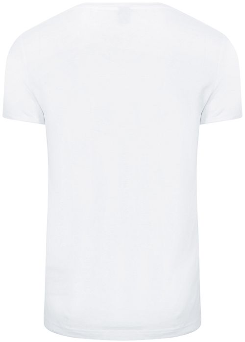 Suitable Vibamboru T-Shirt Deep V-Neck White 4-Pack Product / Achterkant