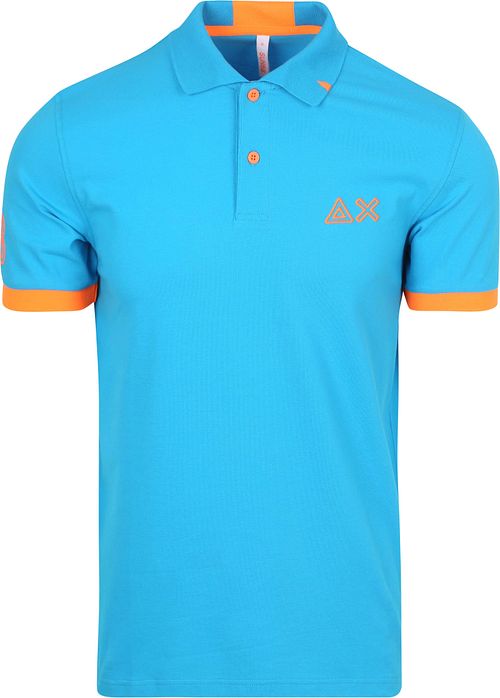 Sun68 Polo Logo Fluo Bleu Product