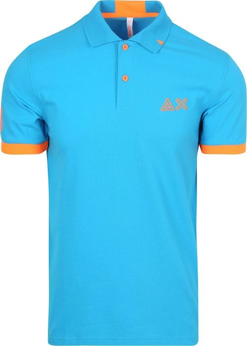 Sun68 Polo Shirt Logo Fluo Blue Product