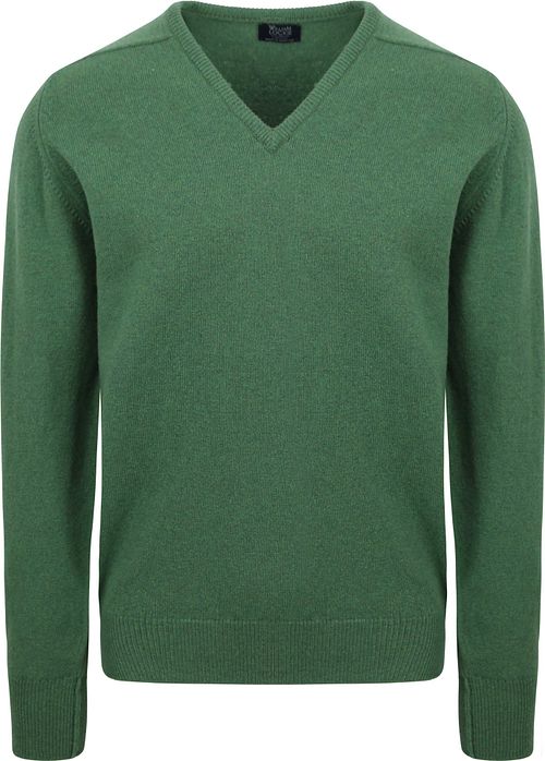 William Lockie V-Neck Lambswool Green Product