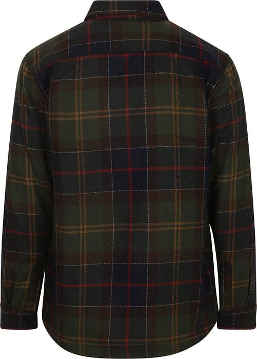 Barbour Hemdjacke Wool Blend Karomuster Willberry Olive