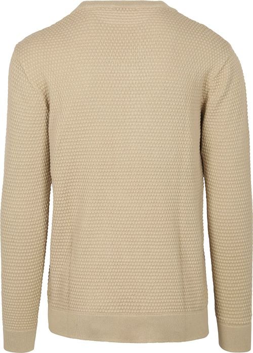 KnowledgeCotton Apparel Sweater Bubble Knit Beige Product / Achterkant