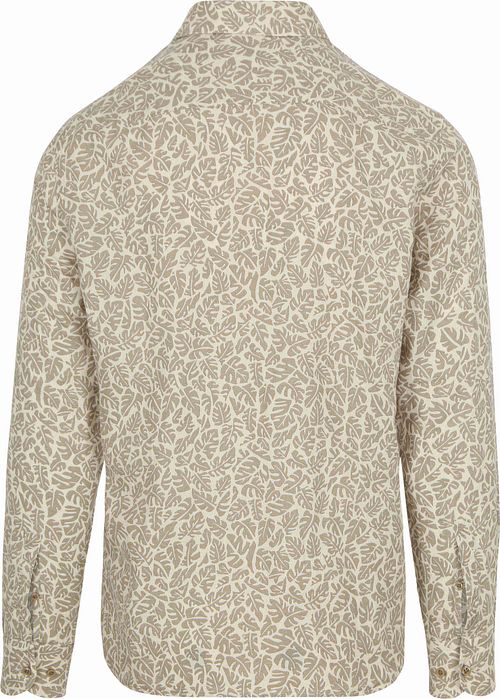 BOSS Hemd Leinen Druck Beige Product / Achterkant