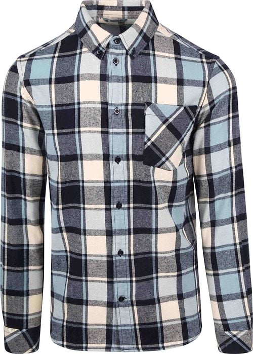 ConnaissancesCotton Apparel Shirt Light Blue Checkered Product