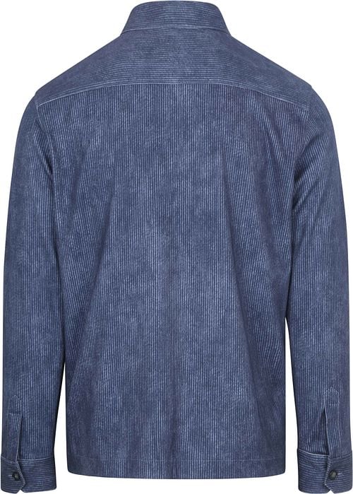 Desoto Overshirt Cord Optics Blauw Product / Achterkant