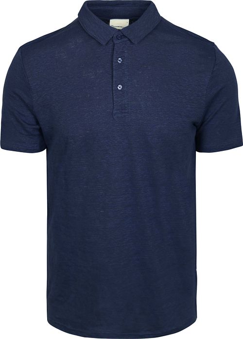 Knowledge Polo Regular Linen Navy Product