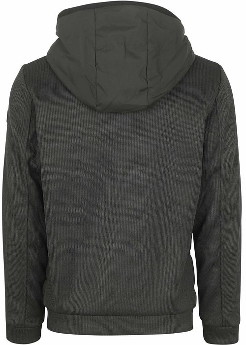 No Excess Jas Knitted Sleeve Donkergroen