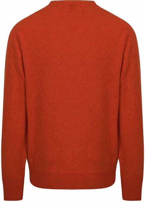 William Lockie V-neck Lambswool Ember Product / Achterkant