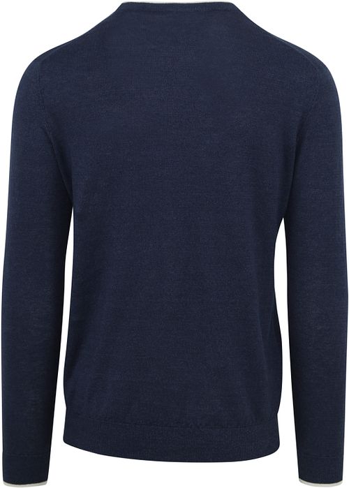Suitable Pullover O-Neck Johan Navy Product / Achterkant