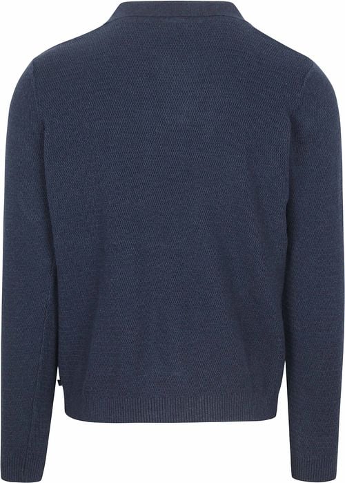 Suitable Pullover Riva Structure Melange Navy Product / Achterkant