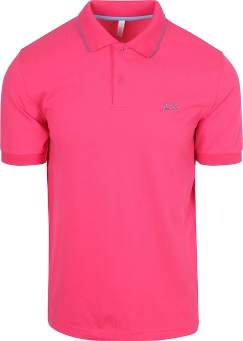 Sun68 Polo Shirt Small Stripe Collar Pink Product