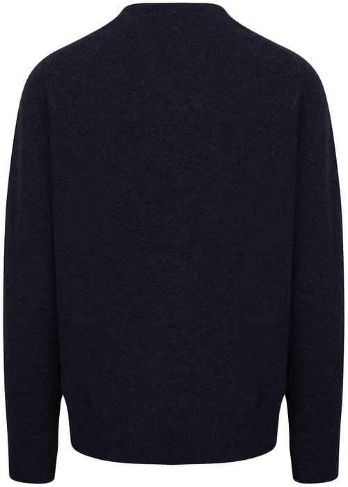 William Lockie Pullover Lambswool V Midnight Navy Product / Achterkant