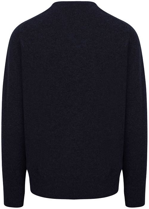 William Lockie Pull Laine d'Agneau Col-V Marine Product / Achterkant
