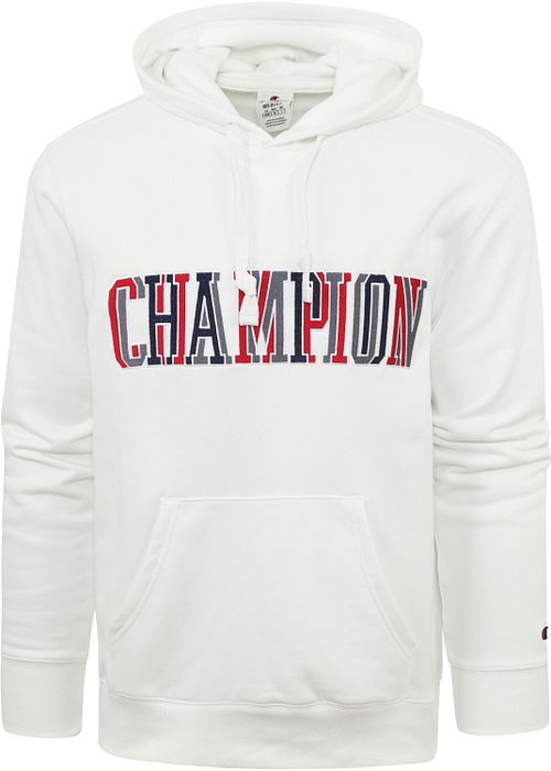 Champion Sweat Hoodie Logo Wit Product