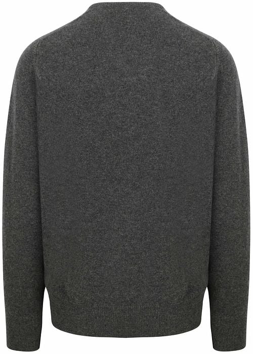 William Lockie Pull Laine d'Agneau Col-V Gris Cliff Product / Achterkant