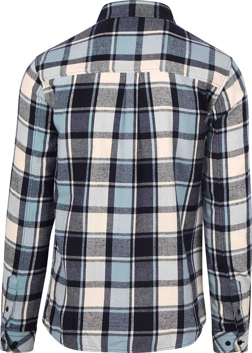 KnowledgeCotton Apparel Shirt Light Blue Checkered Product / Achterkant