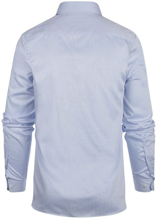 Steppin' Out Overhemd Slim-Fit Herringbone Lichtblauw Product / Achterkant