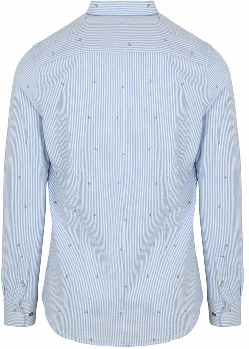 NZA Overhemd Julius Print Blauw Product / Achterkant