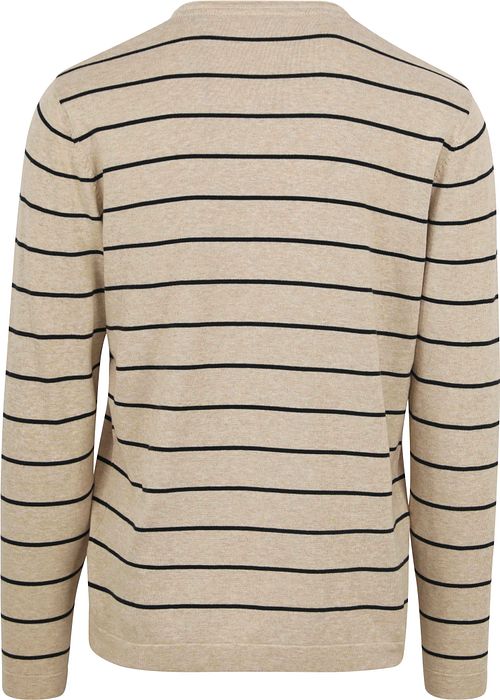 No Excess-Pullover Streifen Beige Product / Achterkant