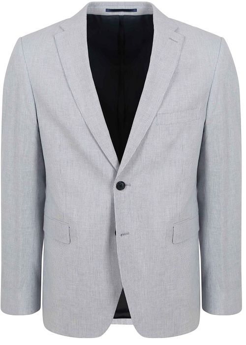Suitable Veste de Costume De Lin Rayures Bleu Clair Product