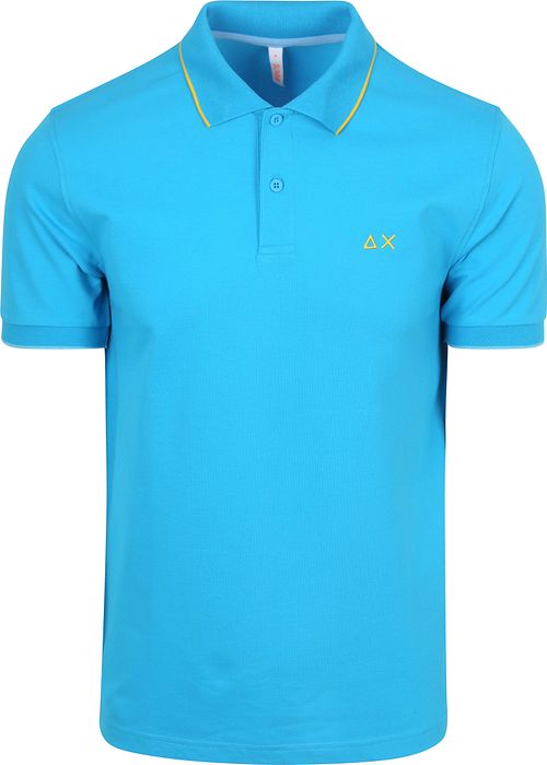 Sun68 Polo Petites Rayures Collar Bleu Product