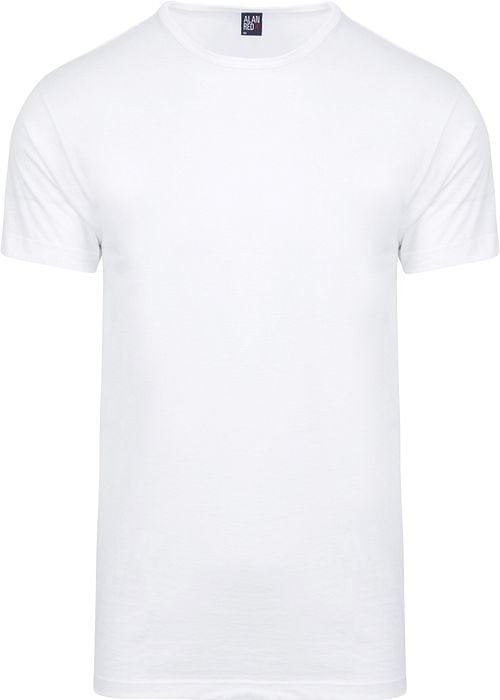 Alan Red Derby Round Neck T-shirt White 2-Pack Product