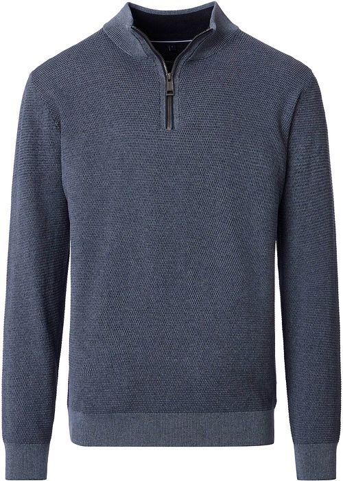 Casa Moda Halfzip Pullover Structure Blue Product