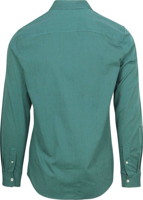Scotch and Soda Shirt Essential Poplin Stripe Green Product / Achterkant