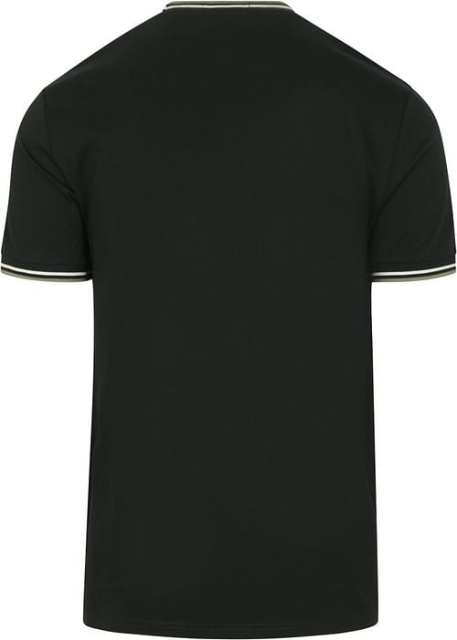 Fred Perry M1588 Twin Tipped T Shirt Dark Green Product / Achterkant