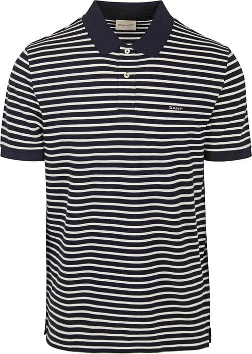 Gant Poloshirt Pique Navy Streep Product