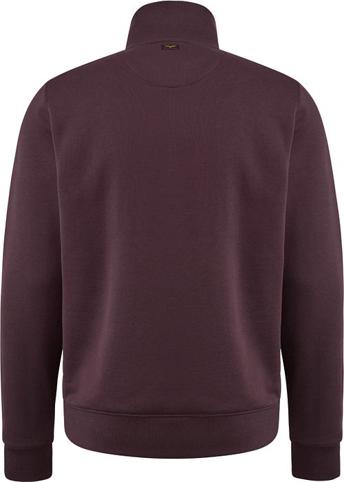 PME Legend Half Button Zip Sweater Bordeaux Product / Achterkant