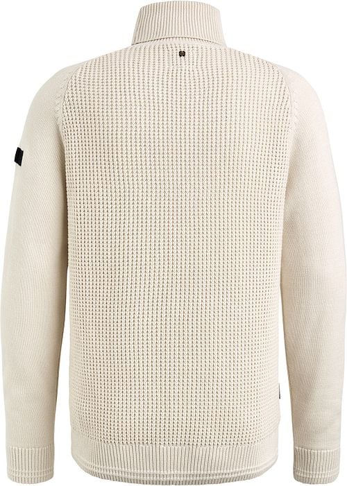 PME Legend Knitted Rollneck Pullover Ecru Product / Achterkant