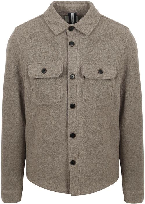 Profuomo Overshirt Wolblend Taupe