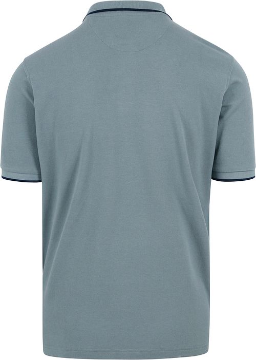 Suitable Respect Polo Shirt Tip Ferry Steel Green Product / Achterkant