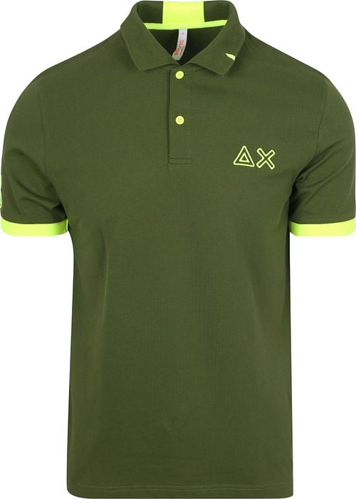 Sun68 Polo Shirt Logo Fluo Army Green Product
