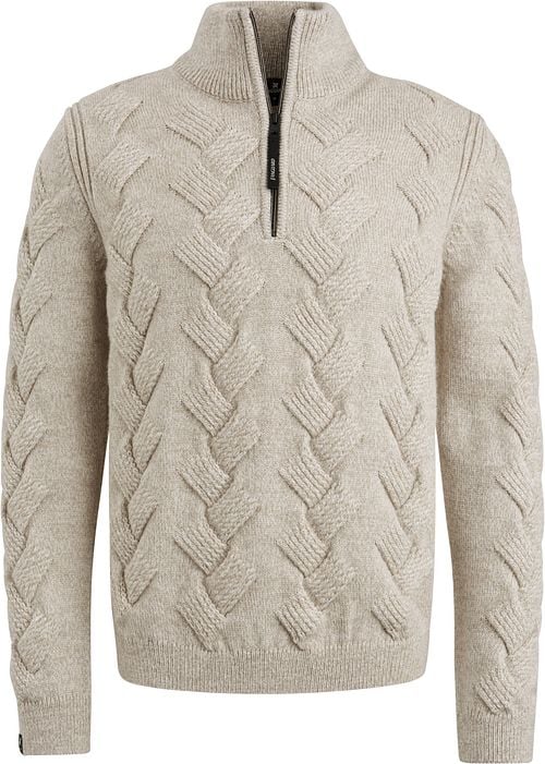 Vanguard Halfzip Pullover Struktur Wool Blend Ecru Product