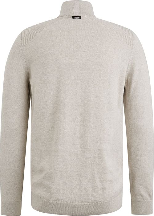 Vanguard Trui Half Zip Melange Ecru Product