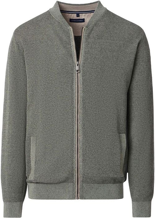 Casa Moda Vest Zip Structure Groen Product