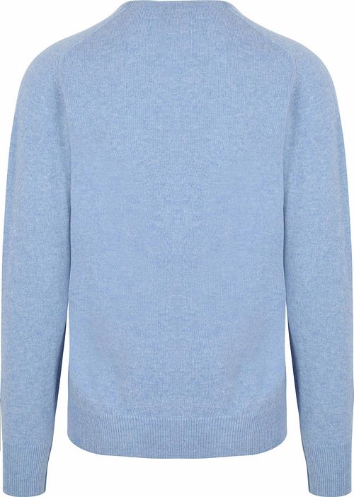 William Lockie V-Neck Lambswool Light Blue Product / Achterkant