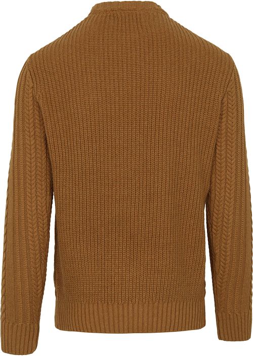 No Excess Pull Mix Laine En Tricot Marron Product / Achterkant