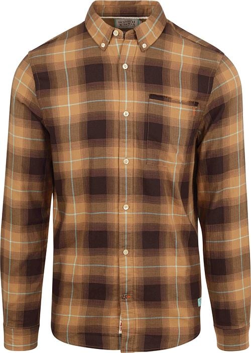 Scotch and Soda Shirt Plaid Brown Product