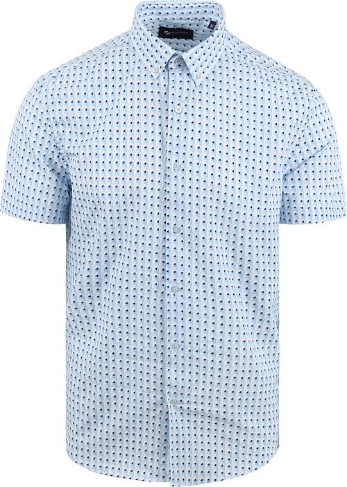 Suitable Short Sleeve Shirt Print Blue Product