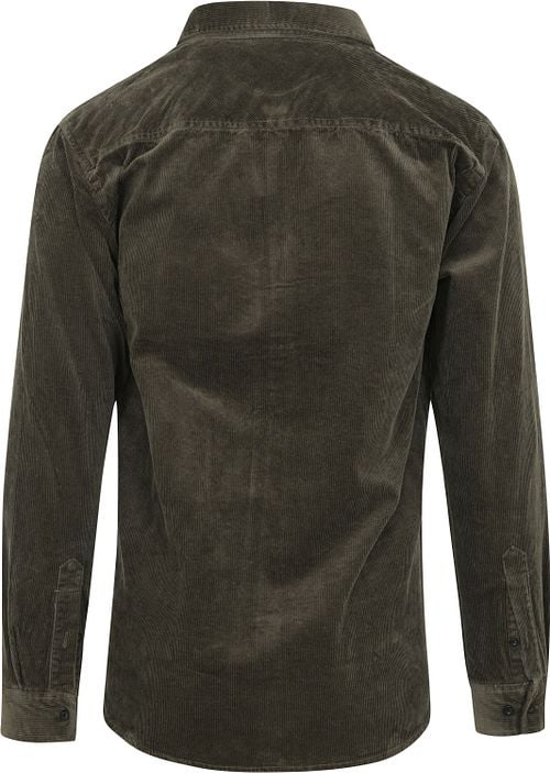 Anerkjendt Hemd Akleif Kord Dunkelgrün Product / Achterkant
