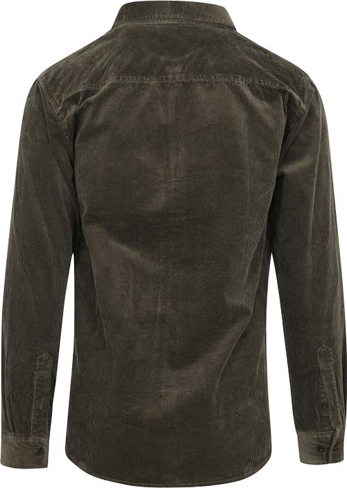 Anerkjendt Overhemd Akleif Corduroy Donkergroen Product / Achterkant