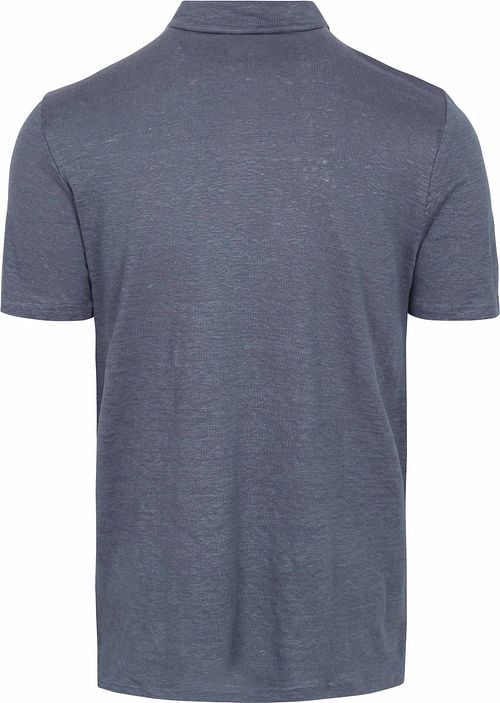 Knowledge Polo Regular Linnen Indigo Product / Achterkant