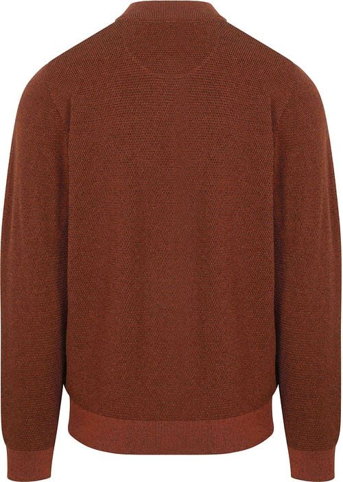 Casa Moda Pullover Zip Structure Brique Product / Achterkant