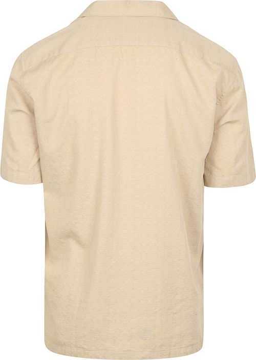 Marc O'Polo Crèpe Hemd Short Sleeves Beige Product / Achterkant