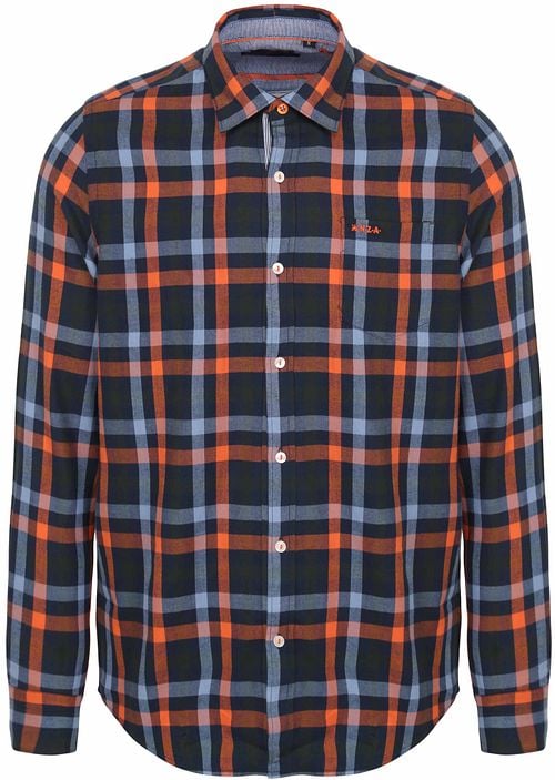 NZA Overhemd West Coast Flanel Ruit Blauw Product