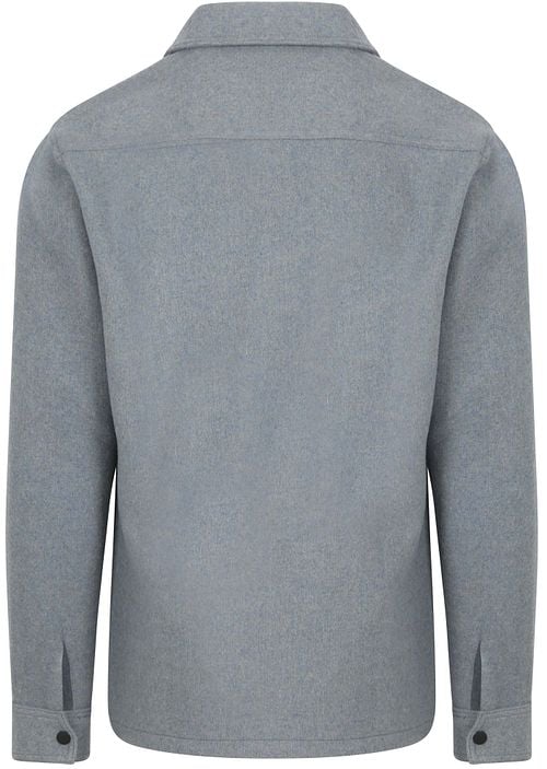 Suitable Overshirt Wool Blend Blau Product / Achterkant