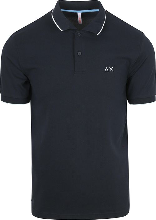 Sun68 Polo Shirt Small Stripe Collar Navy Product